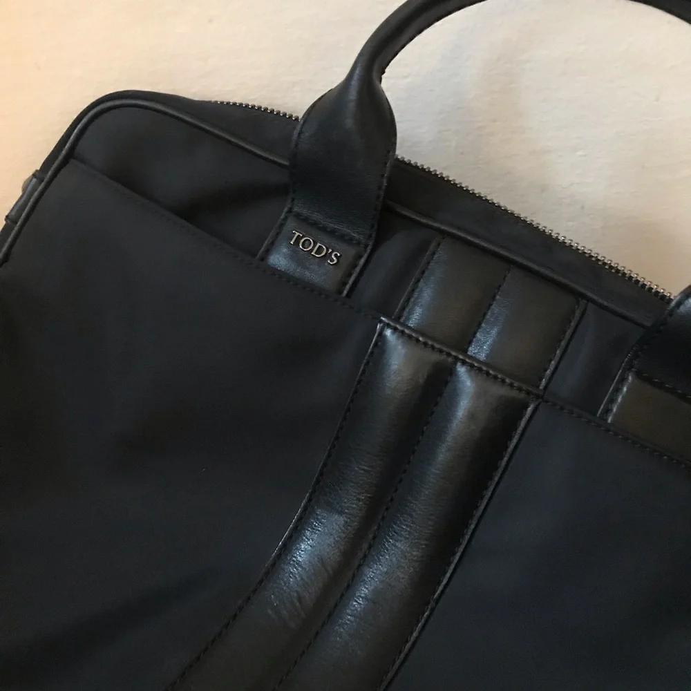 TOD’S Soft Leather Trim Work Bag